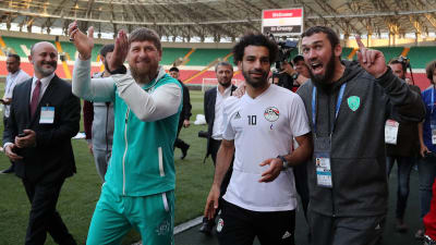 Ramzan Kadyrov och Mohamed Salah.