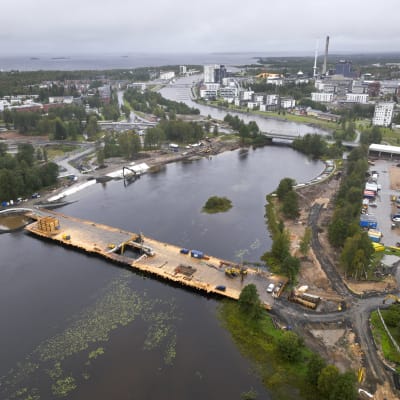 Oulun asuntomessujen 2025 alue Hartaanselänranta kuvattuna 29.8.2023