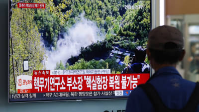 Nordkorea sprängde kärnprov området Punggye-ri i maj i fjol som en förtroendeskapande åtgärd 