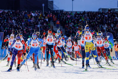 Skidskyttestafetten pågår.
