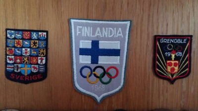 Tygmärken som användes på idrottarnas kläder vid vinter-OS 1968 i Grenoble.