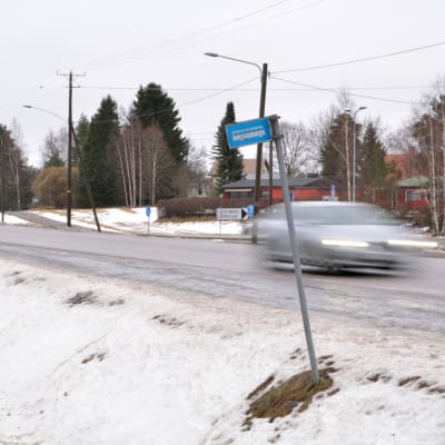 Korsningen Tolkisvägen-Trappasvägen i Borgå