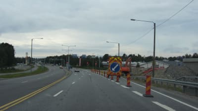 Bygget av omfartsvägen i Stenhaga längs Karlebyvägen