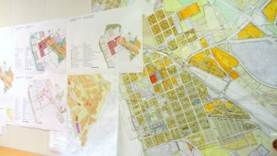 Kartor över Vasa stads strategiplan för centrum
