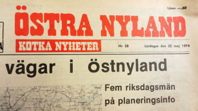 Ibland kunde sidhuvudet på Östra Nyland-Kotka Nyheter vara rött