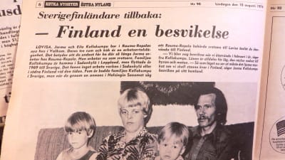 Sune Bergström gjorde 1974 en artikel för ÖN om besvikna Sverigefinländare.