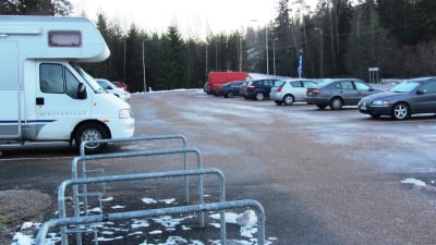 Anslutningsparkeringen i Drägsby i Borgå