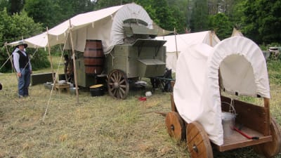 Classic Old Western Society ordnar varje sommar vid Strömfors bruk ett vilda västern-läger för "amerikanska invandrare"