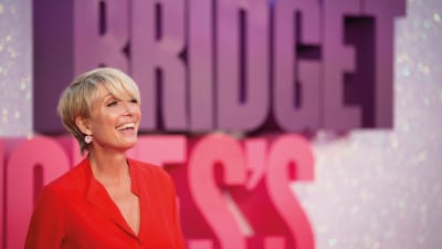 Emma Thompson poserar under välrdspremiären av Bridget Jones´s Baby