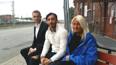Mattias Gestranius, Arsalan Azizi och Nina Forstén-Lindman, hösten 2017.