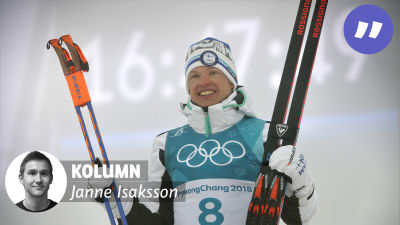 Iivo Niskanen efter OS-guldet 2018.
