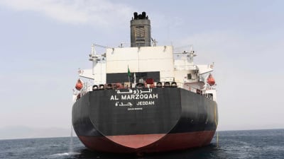 Ett fartyg som ska ha utsatts för iranskt sabotage utanför Förenade Arabemiraten.