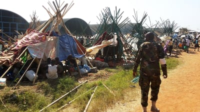 Civila har sökt skydd utanför huvudstaden Juba