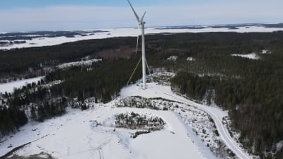 Flygfoto av jorddeponin vid Öjen, Vasa