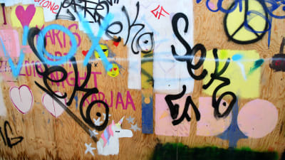 graffiti på vägg