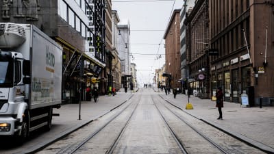 Alexandersgatan i Helsingfors.