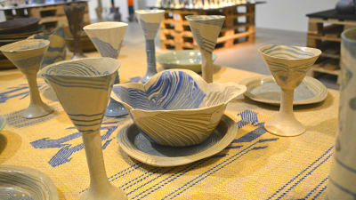 Keramik på Elina Sorainens minnesutställning