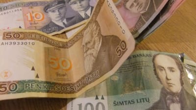 Litas som upphörde att vara Litauens valuta 1.1.2015. Nu euro.