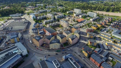 Flygbild över Borgå.