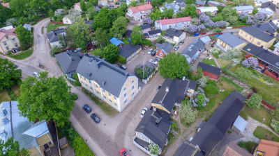 Flygbild över Borgå.
