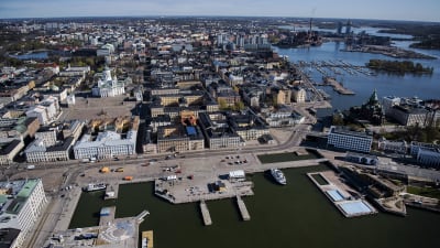 Flygfotografi av Salutorget maj 2020.
