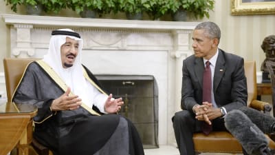 Kung Salman och Barack Obama i Vita Huset i september 2015