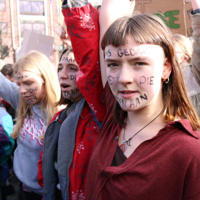 Klimatdemonstration i belgiska Leuven den 7 februari 2019