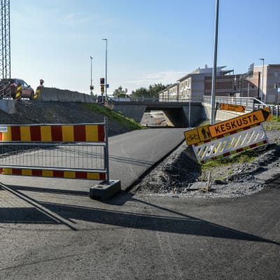 Avstängd lättrafikled.