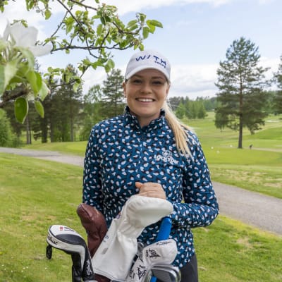 Matilda Castren, suomalainen golfammattilainen Golf Talman kentälllä Sipoossa.