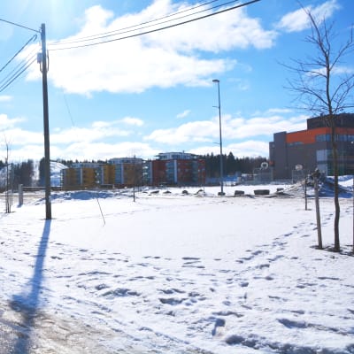 Bild på vart konst och å-centret skall byggas. 