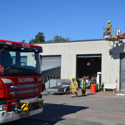 Liten brand i luftväxlingsrör hos EDM i Borgå 14.09.20