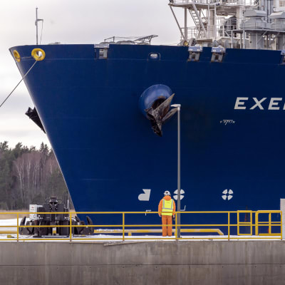 LNG-fartyget Exemplar anlände till Ingå hamn den 28.12.2022.