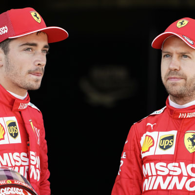Charles Leclerc och Sebastian Vettel. 
