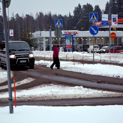 Korsningen Veckjärvivägen - Montörsvägen i Borgå
