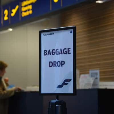 Incheckningsdisken på Vasa flygplats.
