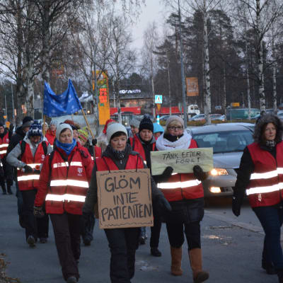 Demonstration för Jakobstads sjukhus
