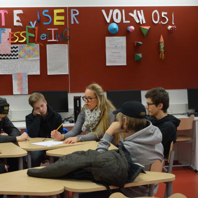 elever i Borgaregatans skola i Vasa