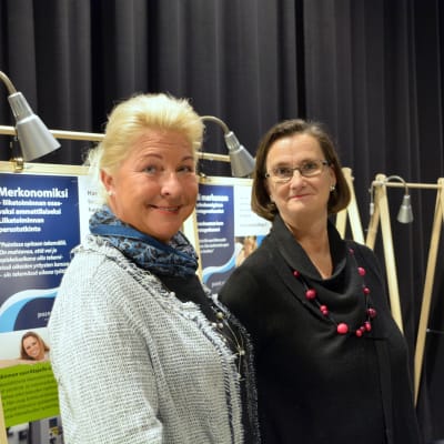 Susann Helenius-Nieminen och Maarika Weissmann jobbar på Point College