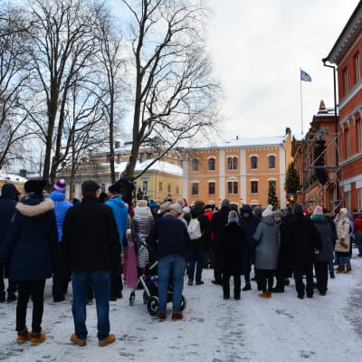 Publik under julfreden i Åbo 2018. 