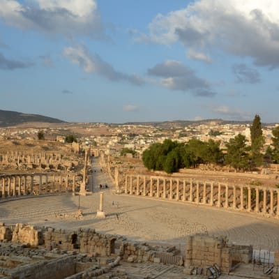 Ruiner i Jerash i Jordanien