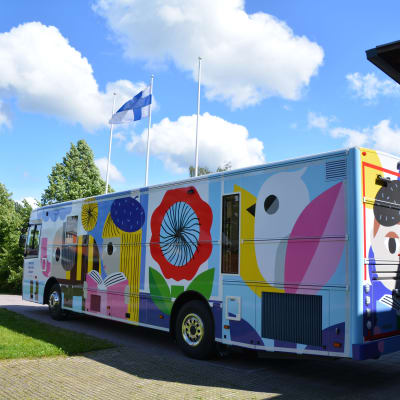 Borgå stads nya biblioteksbuss 06.07.2020