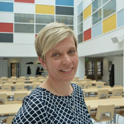 Inger Damlin, ordförande för Finlands svenska lärarförbund. 