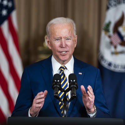 Presidentti Joe Biden puhui Yhdysvaltojen ulkoministeriölle Washingtonista.
