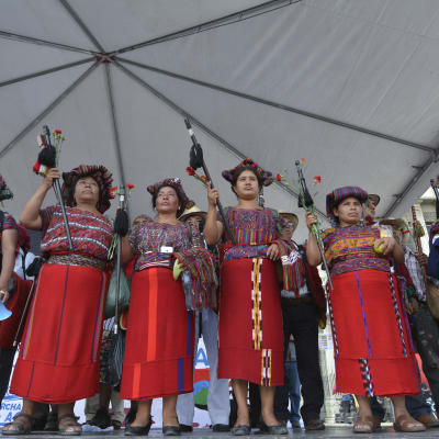 Kvinnor från folkgruppen Ixil i Guatemala.