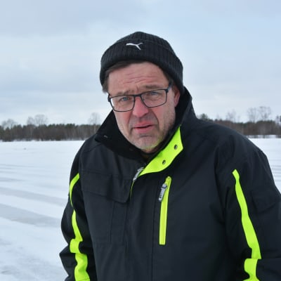 Anders Lång i sitt jotdgubbsland. Vinterlandskap.