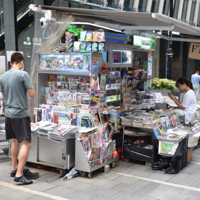 Tidningskiosk i Hongkong.
