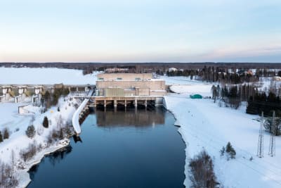 Elkraftverket i Taivalkoski vintertid