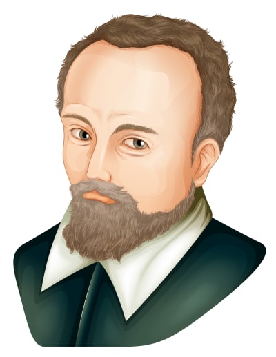Porträtt av Johannes Kepler.