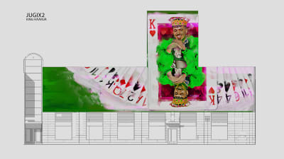 Jukka Metsäahos förslag till Käärijä mural.