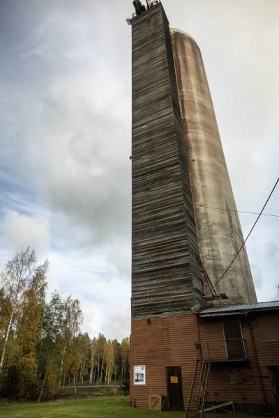 Helbild av gruvtornet i Korsnäs